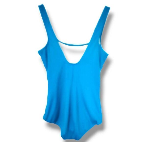 Lands End Womens Swimsuit Sz Small Blue One Piece Tank High Leg Tugless Sporty - Picture 9 of 10